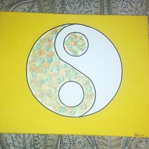 Hand painted yinyang
